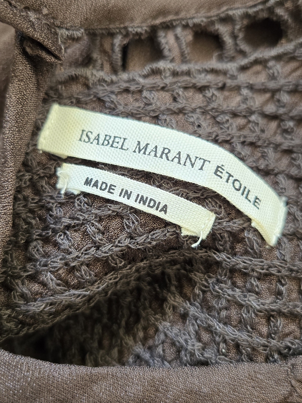 Isabel Marant Brown Viscose Dress With Fringe - Picture 3 of 12